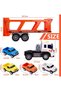 NEW Car Tow Truck Toy Children with 4 Mini Cars, Car Transporter Truck Toy with Sound - 3