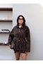 Belted Leopard Print Jacket - 5