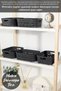 2-Piece Perforated Decorative Pyramid Storage Box - Closet Organizer Organizer Box 2.8 Lt Anthracite - 2