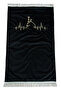 Mosque Nebevi Embroidered Velvet Prayer Rug Black - 2
