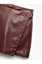 Faux Leather Shorts Skirt - 3