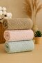 Jacquard Floral Patterned 50*90 cm Set of 6 Hand and Face Towels - Dowry - Gift - Kitchen 100% Cotton - 3