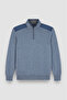 Men's Knitted Wool Zipped Sweater - 6