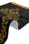 Gold Embroidered Velvet Prayer Rug Gift Dowry Prayer Mat Black - 4