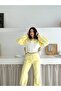 Women's 2 Color Design Three Thread Ribbed Fabric Casual Tracksuit Set