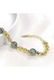 Xuping Triple Social Eye Evil Eye Beaded Bracelet 17+3 cm - Gold Yellow - 2