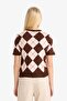 Slim Fit Slim Fit Crew Neck Diamond Pattern Knitwear Sweater G2469Ax25Wn - 6