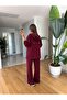 Hooded Tracksuit Set with Snap Buttons on the Sides - 3