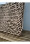 Brown Hand-Knitted Paper Rope Large Shoulder Bag - 5