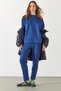 Women's Alian Soft Textured Jogging Pants (Cupro) - Navy - 2