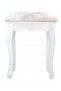 Upholstered stool for dressing table, solid wood legs, 38x28x45 cm - 2