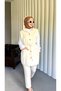 Women's Feather Midi Length Hooded Hijab Vest Cardigan