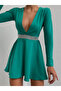 Stone Detailed Belted Kiloş Dress