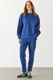 Women's Alian Soft Textured Jogging Pants (Cupro) - Navy