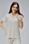Women's 100% Cotton Printed Pajama Set Short Sleeve Long Bottom Buttoned Summer - 6