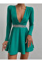 Stone Detailed Belted Kiloş Dress - 3