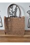 Brown Hand-Knitted Paper Rope Large Shoulder Bag - 3