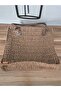 Brown Hand-Knitted Paper Rope Large Shoulder Bag