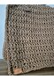 Brown Hand-Knitted Paper Rope Large Shoulder Bag - 4