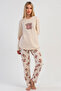 Cotton Women's Long Sleeve Pajama Set, 504028