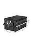 Trunk organizer, box type, with side pockets, foldable, 30x58x33cm, black - 2