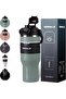 1000ml Insulated Water Bottle Tumbler with 2-in-1 Straw & Sip Lid – Keeps Drinks Hot 12H / Cold 24H