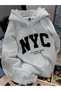 Moosta Plus Size Women's Slogan Letter'Nyc All Girls Team Sports Club' City Name Graphic