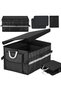 Trunk organizer, box type, with side pockets, foldable, 30x58x33cm, black - 3