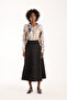 Long Suede Skirt - 90 cm Full Length Flawed Suede Skirt