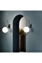 Decorative Single Glass Wall Sconce with Tufts in Black, Ambiance Lighting Hilal-3821