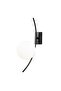Decorative Single Glass Wall Sconce with Tufts in Black, Ambiance Lighting Hilal-3821 - 2