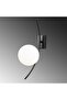 Decorative Single Glass Wall Sconce with Tufts in Black, Ambiance Lighting Hilal-3821 - 4