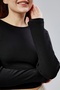 Mooncover Women's Seasonal Bodysuit with Finger Detail - Black - 5