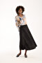 Women's Long Suede Skirt Flawless/Mevlana Model 90 cm Full Length - 3