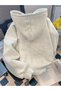 Moosta Plus-Size Women's Cat Paw and Face Print Warm Drawstring Hoodie Fall Clothing for Women - 2