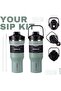 1000ml Insulated Water Bottle Tumbler with 2-in-1 Straw & Sip Lid – Keeps Drinks Hot 12H / Cold 24H - 7