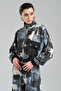 Tw3 Women's Printed Elastic Waist Design Bomber Jacket - 3