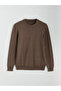 Brown Crew Neck Men's Knitwear Sweater - 7