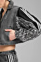 Tw3 Women's Garnished Sleeves Striped Crop Jean Jacket - 3