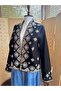 Women's Black Ethnic Embroidered Bohemian Jacket - 4
