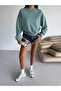 A Quality Oversize Circular Neck Long Sleeve 2-Ply Women's Sweatshirt - 2