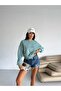 A Quality Oversize Circular Neck Long Sleeve 2-Ply Women's Sweatshirt - 4