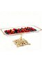 صينية تقديم بأرجل معدنية وتفاصيل ذهبية. - 5