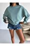 A Quality Oversize Circular Neck Long Sleeve 2-Ply Women's Sweatshirt