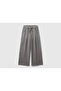 Girl's Anthracite Melange Sweatpants with Pleated Detail on the Front, Tie-Up Waist, and Elasticated Back