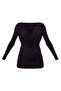 Black Degaje Collar Long Sleeve Mini Dress 9080 - 4