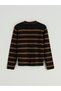 Alita City Lcw Modest Brown Knitwear Striped Women's Cardigan with a Difference - 6