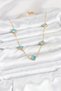 Ramia-Premium |   316L Steel Chain Gold Color Ice Blue Baby Boy Clover Women's Necklace Tj-Bko10571 |   Tg.T - 2