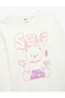 Long Sleeve Crew Neck Teddy Bear Printed Cotton T-Shirt - 7
