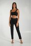 Black High Waist Mom Boyfriend Jean Women Power Lycra Recovery Denim Pants - 3